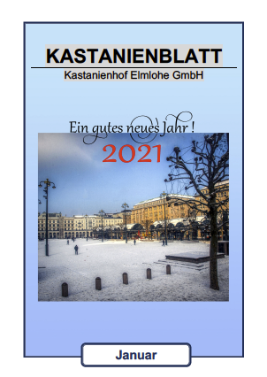 Titelseite Kastanienblatt Januar 2021